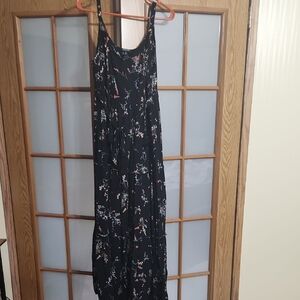 Torrid Black Floral Sleeveless Long Dress Size 12